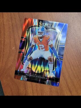 Panini Select Patrick Surtain II Holographic Football Card - Orange, White, Blue